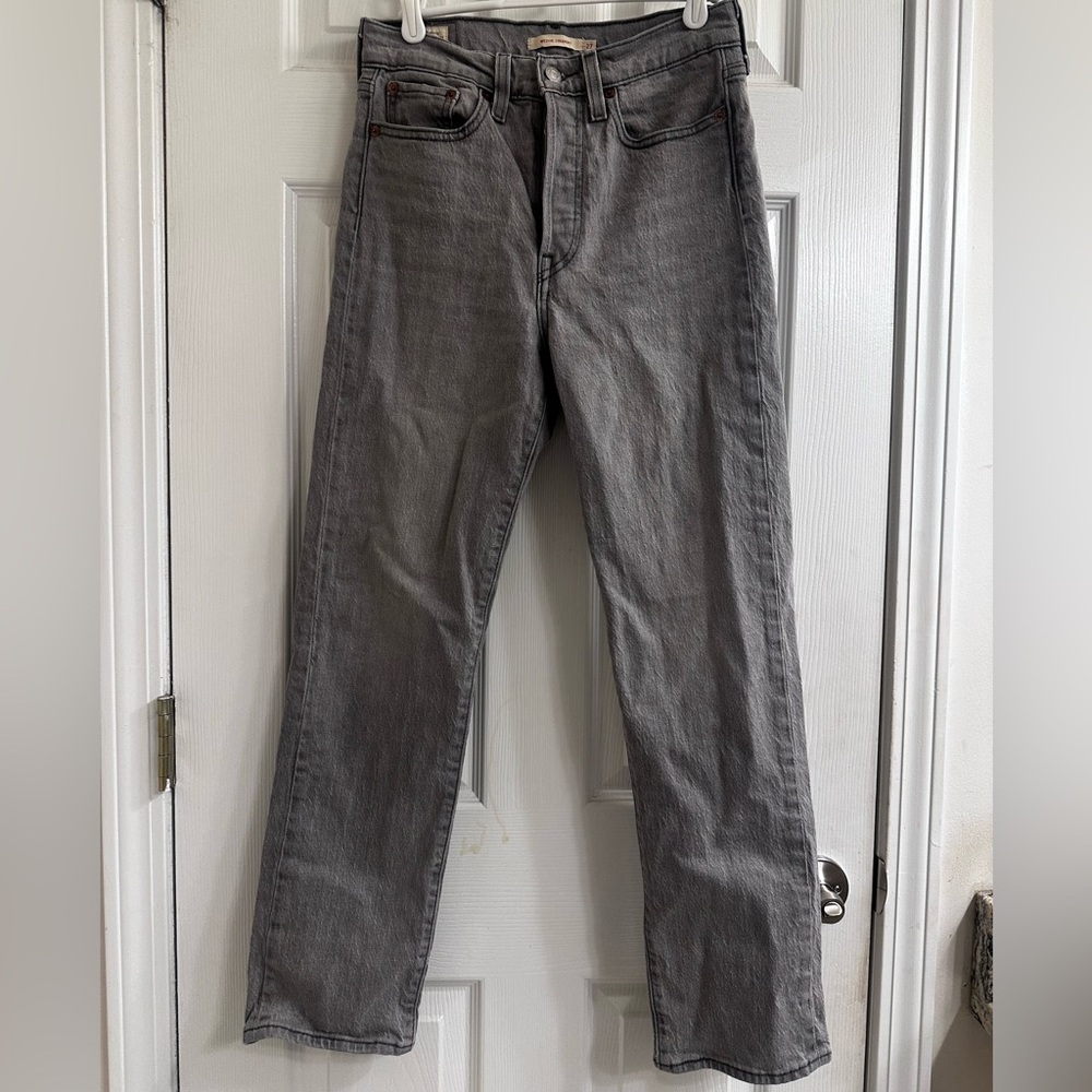 Levi's Gray Wedgie Straight Jeans Modern Fit